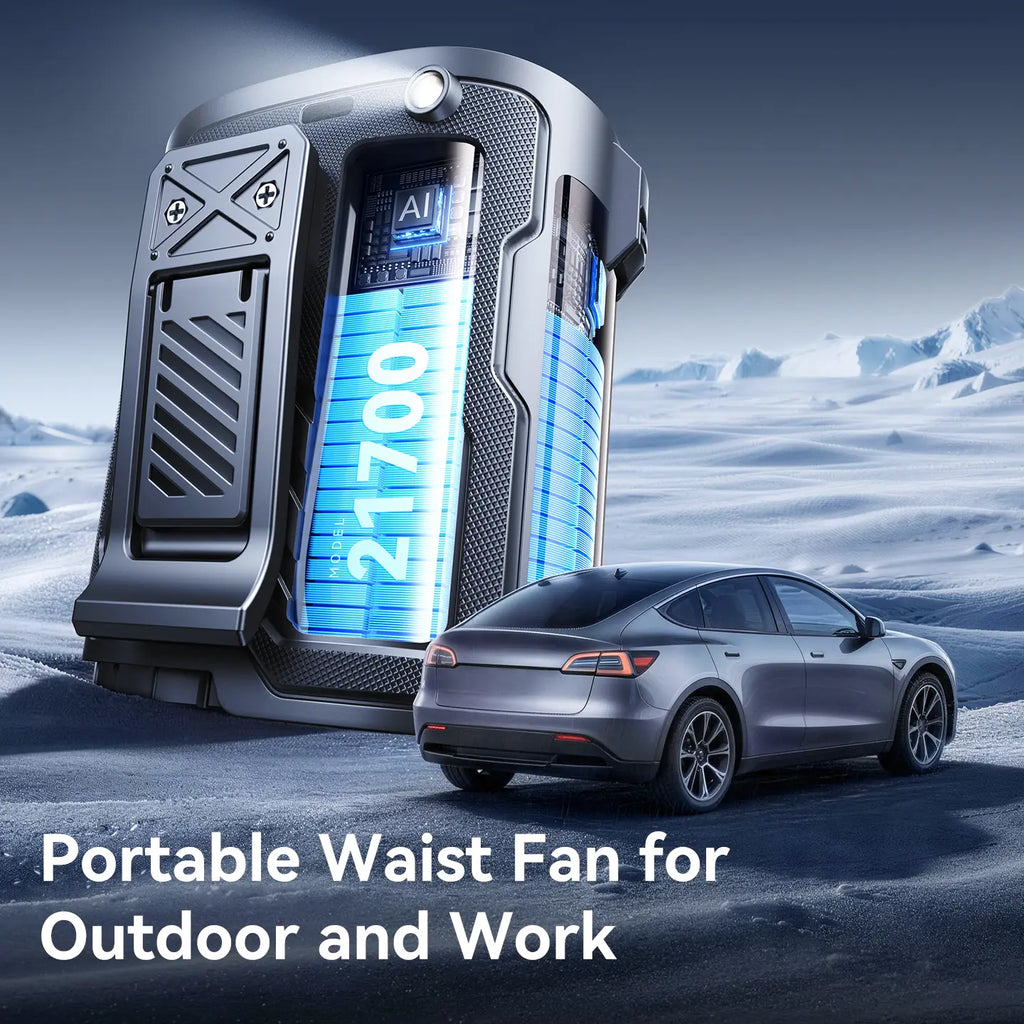🌬️Smart Portable Rechargeable Fan with Ice Cooler