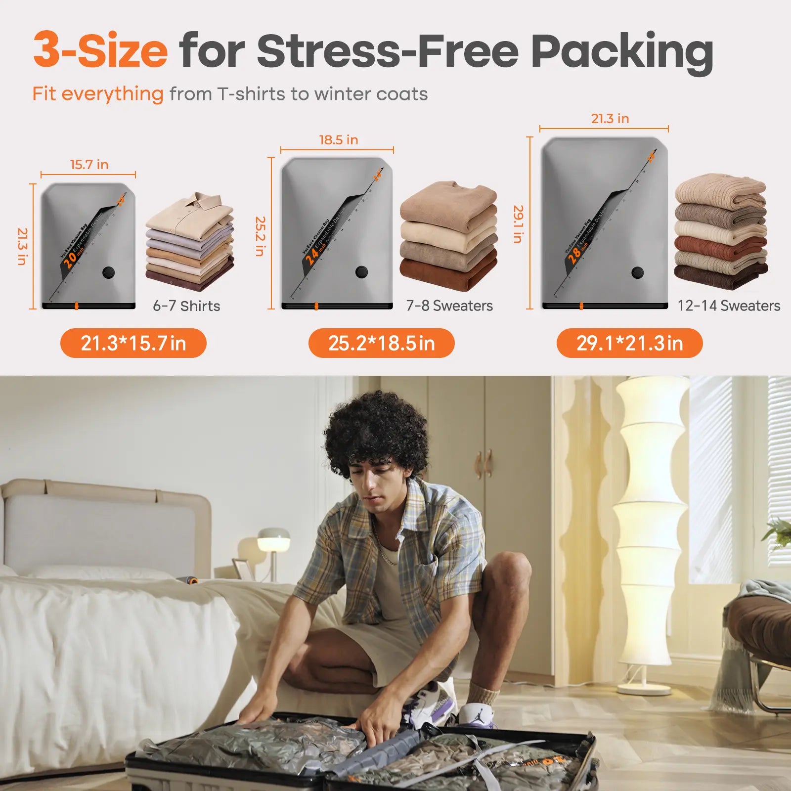 ☀️ Summer Vibes – X8 Cordless Vacuum Pump + 20 Bags, Rechargeable, Space Saver for Travel & Home