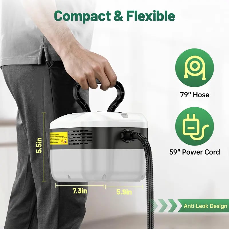 🔥Portable Handheld Steam Cleaner with 10 Accessories, Adjustable Levels, Fast Heat-Up Steamer for Kitchen, Bathroom, Tile & Car Cleaning