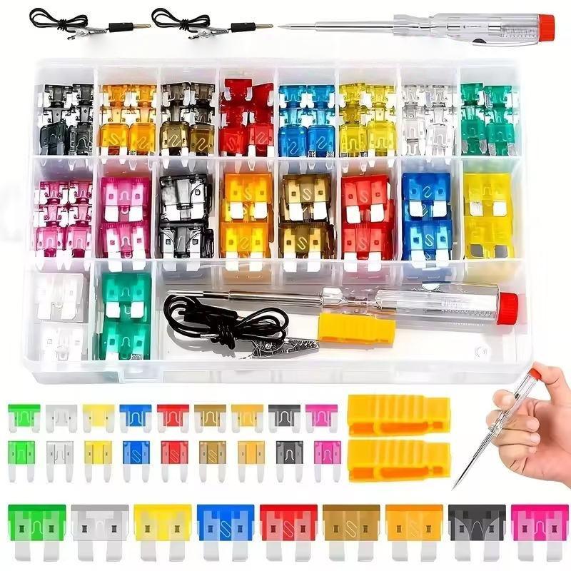 🚗 306-Piece Car Fuse Assortment Kit | Micro, Mini & Standard Blade Fuses with Fuse Puller