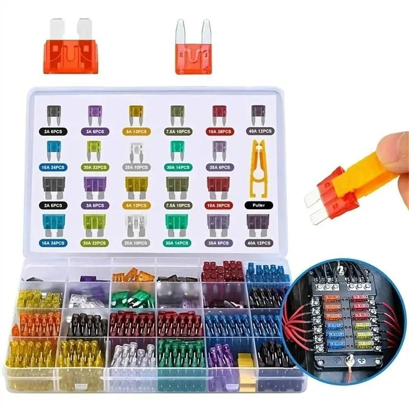 🚗Professional 300PCS Automotive Fuse Assortment with Circuit Tester & Puller