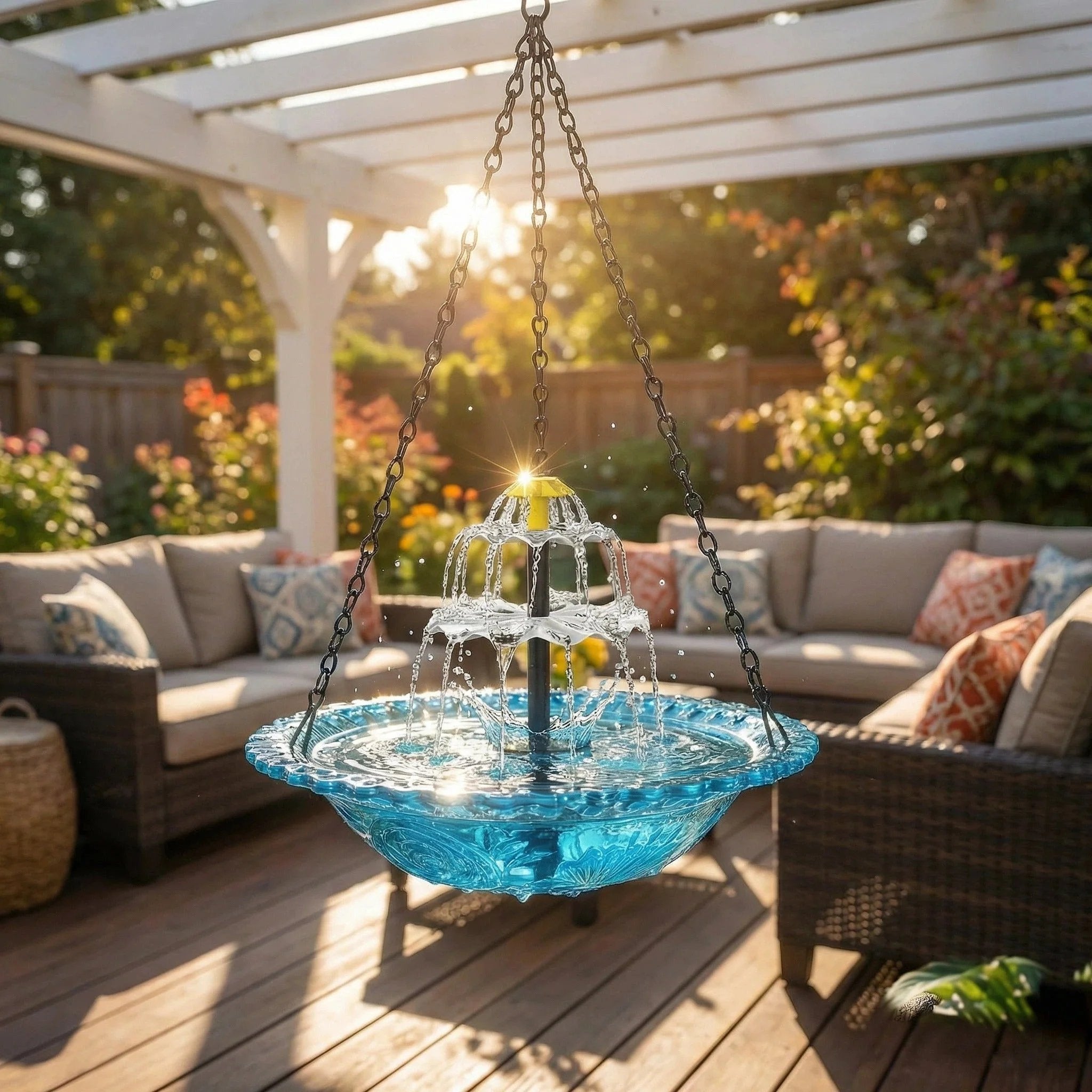 🔥🔥49% Off--Solar Cascade Hanging Bird Bath Fountain🎁Buy 2 Free Shipping