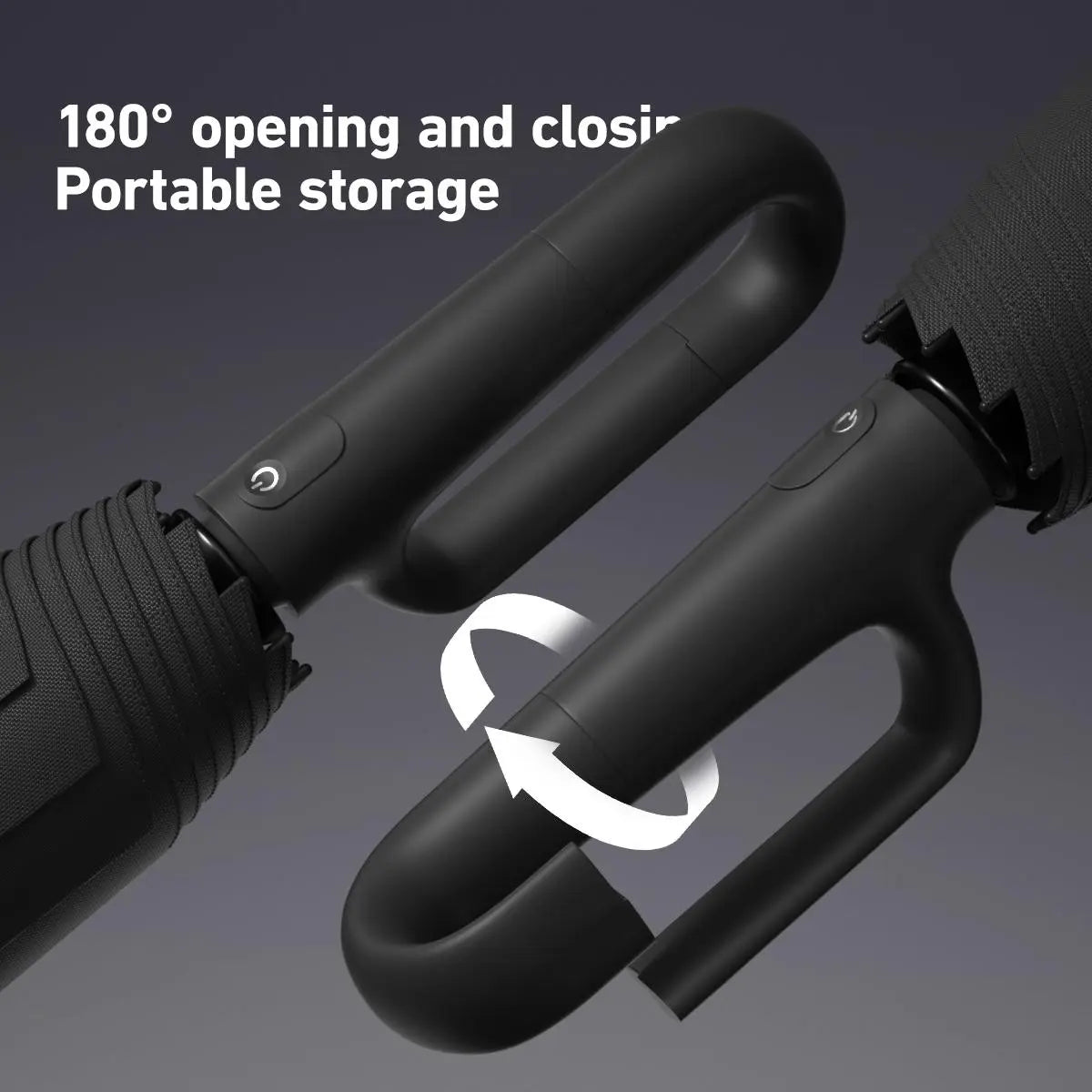 💧Automatic Folding Umbrella,Portable Rain Umbrella with Loop Buckle, Windproof & Waterproof Umbrella for Men & Women