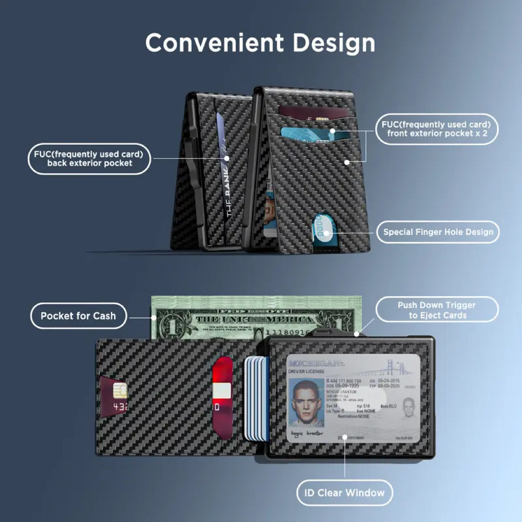 💵 Pop-Up Men's Wallet – Slim, Smart & Secure