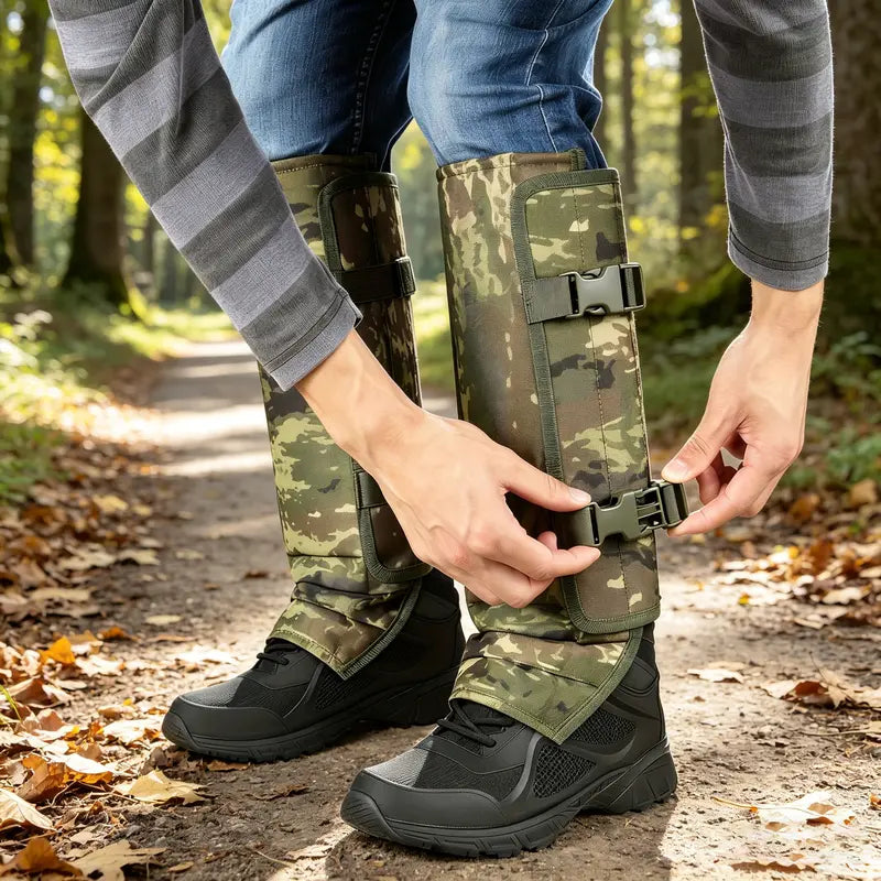 Unisex Adjustable Outdoor Snake-Resistant Leg Gaiters, Abrasion-Resistant Durable Fabric Protective Gear for Hunting, Hiking