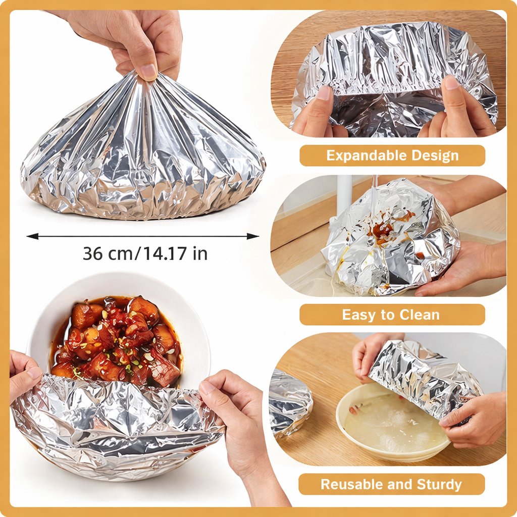 Aluminum Foil Heat Shield Covers – No Plastic 🥘
