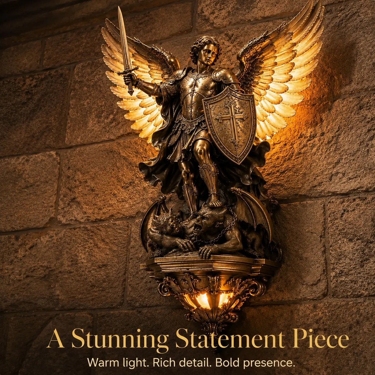 ✨St. Michael Guardian Angel Wall Light