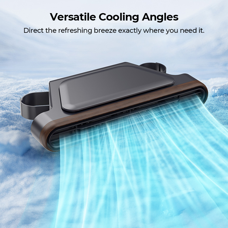 Car Seat Fan 🌬️ – 3-Speed Rechargeable Clip-On Fan with 3000mAh Battery 🔋 | USB-C Charging ⚡