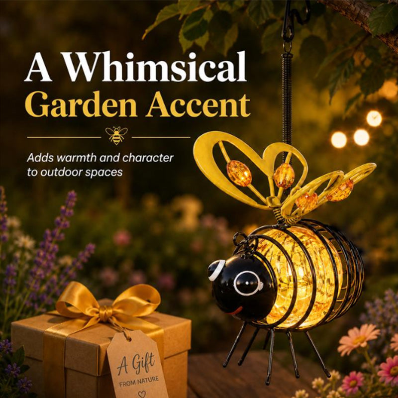 🌙🍃🪴 LIMITED-TIME 50% OFF! Hanging Solar Bee Light – Warm Amber Glow, Flicker-Free, Perfect for Garden Parties, Camping, or Kids’ Rooms – Spread Joy Day and Night 🌞🌜