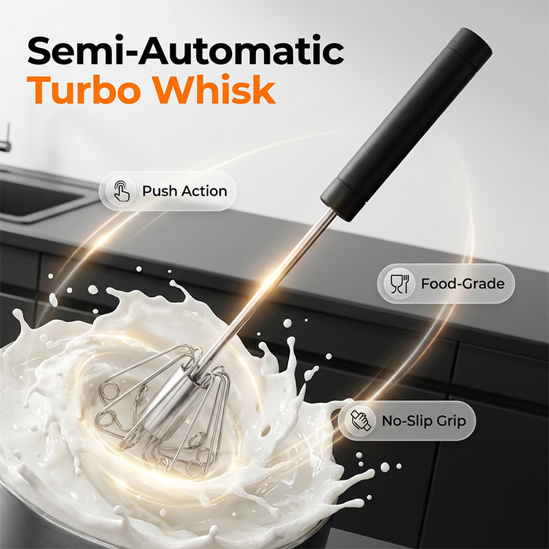 🔥Last Day Promotion 50% OFF🔥Stainless Steel Semi-Automatic Hand Egg Beater