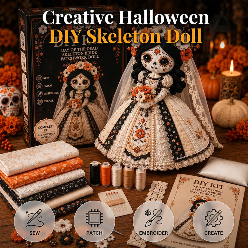 ⏳Time-Limited Special⏰Skeleton bride craft kit – complete, detailed, perfect for Halloween decor!