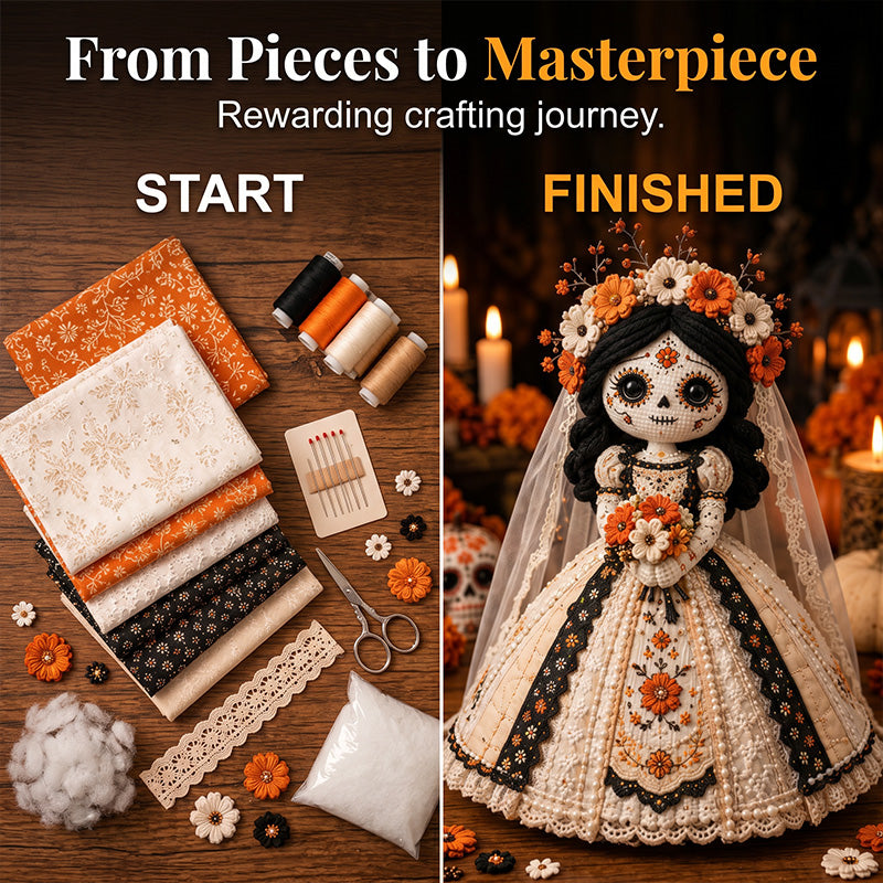⏳Time-Limited Special⏰Skeleton bride craft kit – complete, detailed, perfect for Halloween decor!