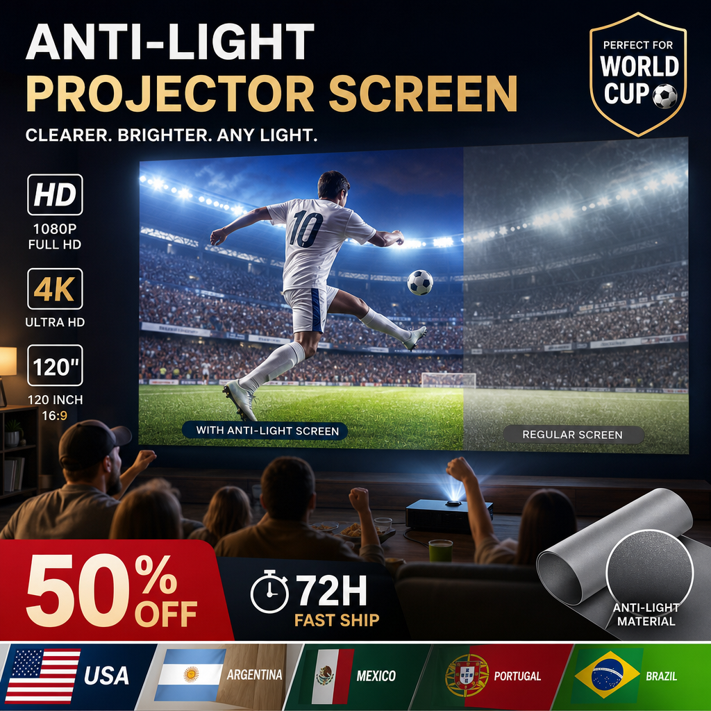 🔥World Cup Mega Sale - 50% OFF⚽️Backlit Projection Screen (16:9)🎥✨